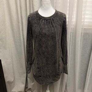 Maje Mineral Wash Tunic Lightweight Sweatshirt Size S